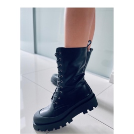 Botas Knight negras con cordones - Inello negro 2