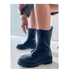 Botas Knight negras con cordones - Inello negro 4