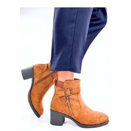 Botines clásicos de tacón Irving Camel - Inello marrón 3
