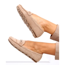 Mocasines de mujer Saga Caqui - Inello beige 2
