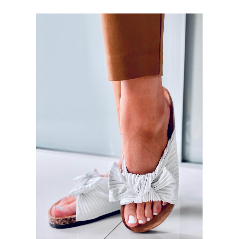 Sandalia chanclas de corcho blanco musgo - Inello 1