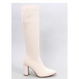 Elisha Botas tacón elástico beige - Inello 1