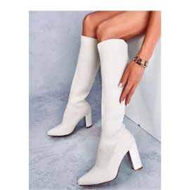 Elisha Botas tacón elástico beige - Inello 2