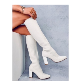 Elisha Botas tacón elástico beige - Inello 4