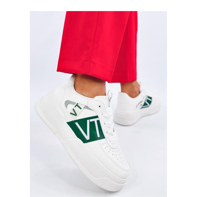 Sterry Zapatillas plataforma verde blanco - Inello 1