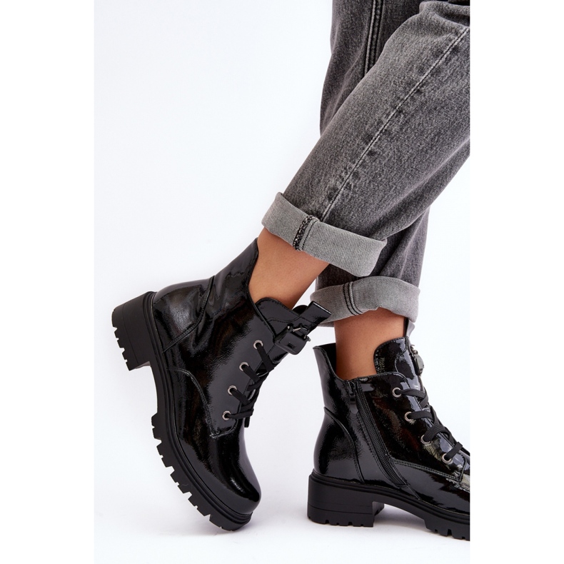 Step in style Botas Modelo S.Barski HY93-91 Negro Lakier - Paso con estilo 2