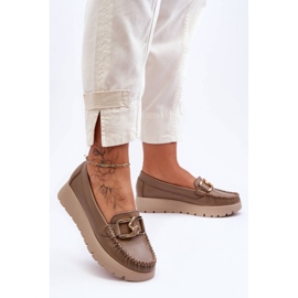 Step in style Mocasines Modelo Desmond 10141 Piel Beige Oscuro - Paso con estilo 1
