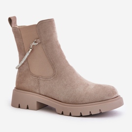 Step in style Botas Chelsea Modelo Labenne G855 Beige - Paso con estilo 2
