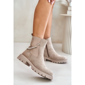 Step in style Botas Chelsea Modelo Labenne G855 Beige - Paso con estilo 3