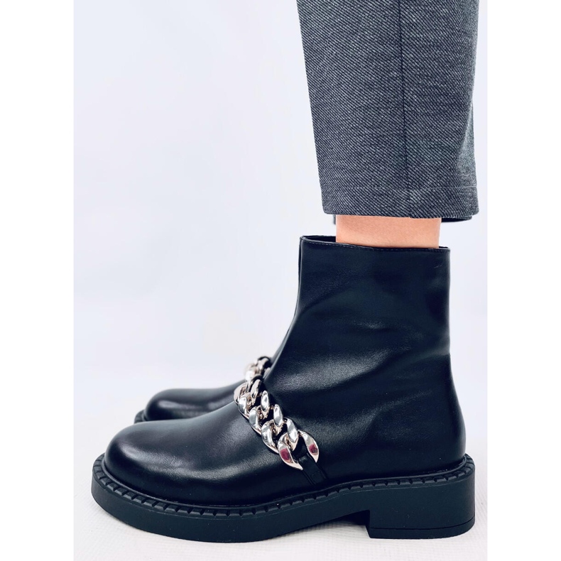 Botines mujer cadena Foster Negro 1 Botines mujer cadena Foster Negro 1