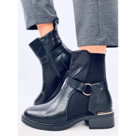 Botas Chelsea de mujer Averill piel flor color negro 3