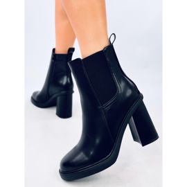 Botas Chelsea Lilley Black con tacón alto negro 5