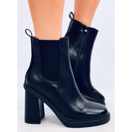 Botas Chelsea Lilley Black con tacón alto negro 4