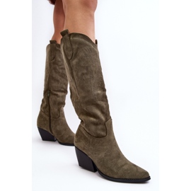 Step in style Botas Modelo Sloana WZ688-12 Ante Verde - Paso con estilo 3