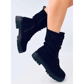 Centro Botas negras con cordones y pajarita negro 6