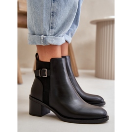 Botines aislantes para mujer con hebilla, negro 2