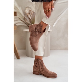 S. BARSKI Botas de mujer con pala calada S.Barski marrón 2 S. BARSKI Botas de mujer con pala calada S.Barski marrón 2