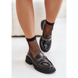 S.Barski Mocasines negros de mujer elegantes 1