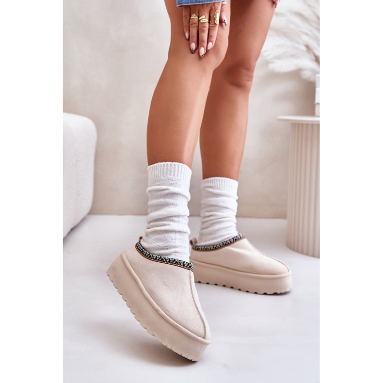 Step in style Pantuflas Modelo Neroma 877-1 Beige Claro - Paso con estilo 1