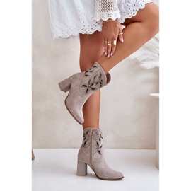 Botas con parte superior calada Lewski Cappuccino beige 2
