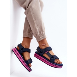 Sandalias Lee Cooper LCW-24-05-2754L Azul Marino/Fucsia 2