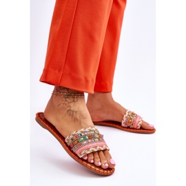 Step in style Sandalia Chanclas Modelo Bellisa CK270P Naranja - Pisa con estilo 2