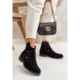 Botas de mujer con pala calada S.Barski Negro 1
