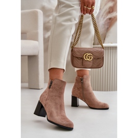 Botines marrones de mujer beige 1 Botines marrones de mujer beige 1