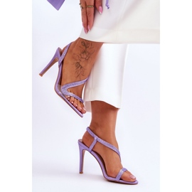 Sandalias elegantes de tacón Violeta 1