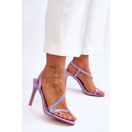 Sandalias elegantes de tacón Violeta 2