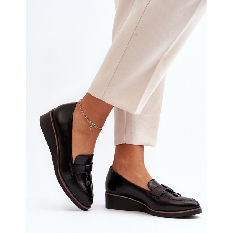 Zapatos de mujer con cuña ligera Negro 2 Zapatos de mujer con cuña ligera Negro 2