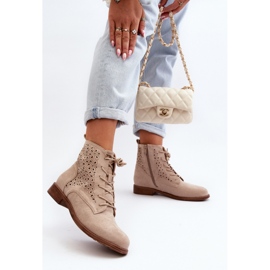 Botas con pala calada S.Barski Beige Claro 2