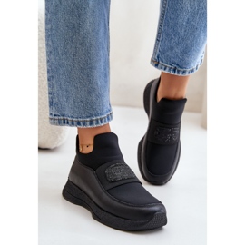 ARTIKER Zapatillas deportivas sin cordones para mujer Negro 2