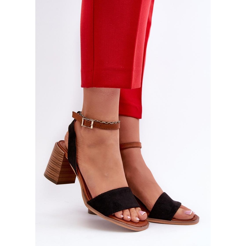 Sandalias de tacón mujer Negro 1