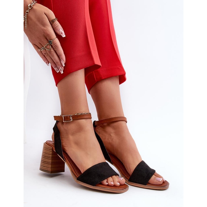 Sandalias de tacón mujer Negro 2