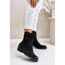 Sergio Leone Botas cowboy de mujer negras negro 1