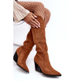 Botas cowboy mujer camel marrón 2