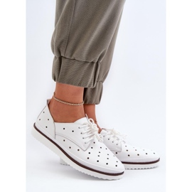 S.Barski Zapatos blancos de piel para mujer. 1