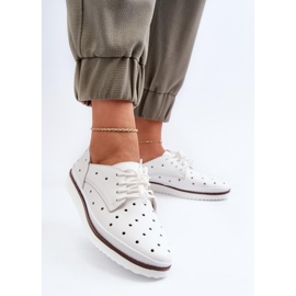 S.Barski Zapatos blancos de piel para mujer. 2