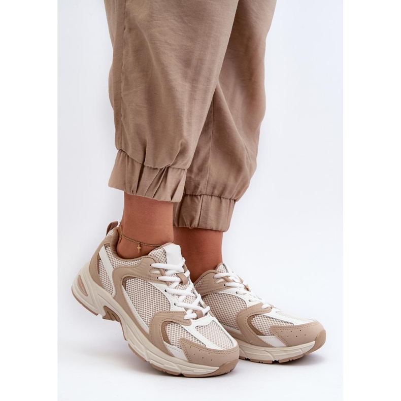 Zapatillas deportivas beige para mujer 1 Zapatillas deportivas beige para mujer 1