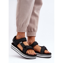 Sandalias con plataforma mujer Lee Cooper Negro/Blanco 1 Sandalias con plataforma mujer Lee Cooper Negro/Blanco 1