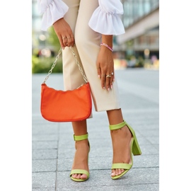Sandalias de tacón de mujer Verde Neón 1
