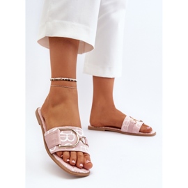 Chanclas de mujer con decoración Rosa rosado 2