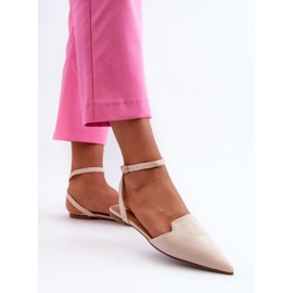 Bailarinas de mujer con tira Beige Claro 3