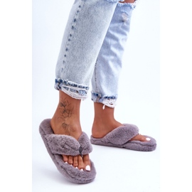 Chanclas de Pelo Mujer Gris 2