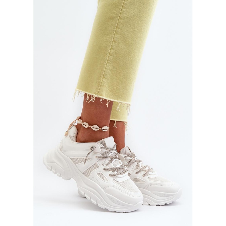 Zapatos deportivos de plataforma blancos 1 Zapatos deportivos de plataforma blancos 1