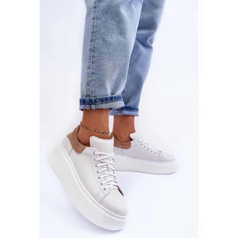 Lemar Zapatos Deportivos Con Plataforma Enorme Blanco/Cappuccino 2 Lemar Zapatos Deportivos Con Plataforma Enorme Blanco/Cappuccino 2