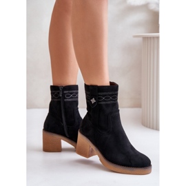 Botas aislantes de tacón para mujer Negro 2