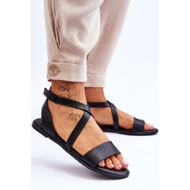 Sandalias tiras mujer Big Star Negro 2