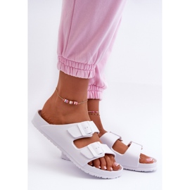 Chanclas de mujer con hebillas Blancas blanco 1 Chanclas de mujer con hebillas Blancas blanco 1